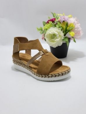 Sandały damskie na koturnie (36-41) F6705 CAMEL