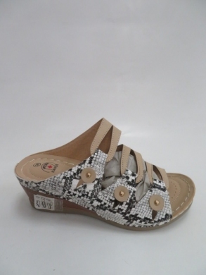 Klapki damskie na koturnie (36-41) HC2014 BEIGE