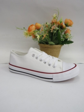 Trampki damskie na płaskim (36-41) 8A07 WHITE