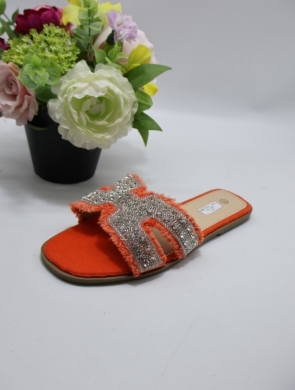 Klapki damskie na płaskim (36-41) 98-326 ORANGE