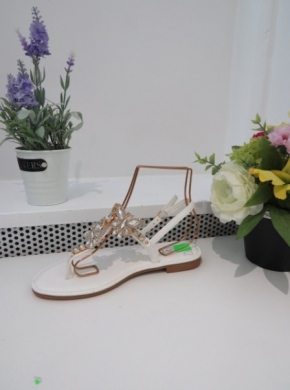 Sandały damskie na płaskim (36-41) 5087 WHITE