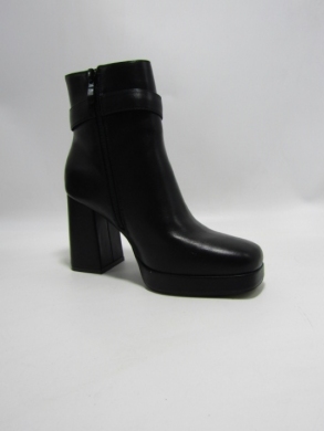 Botki damskie ocieplane na obcasie (36-41) 22073-1A BL/PU