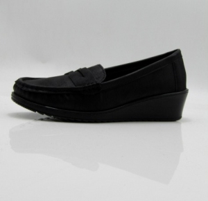 Mokasyny damskie na koturnie (36-41) QQ-8 BLACK
