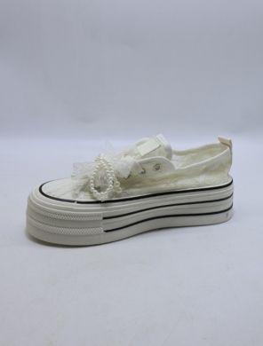 Trampki damskie na płaskim (35-40) BD30 WHITE