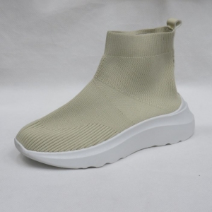 Botki damskie jesienne na koturnie (36-41) LS611 BEIGE