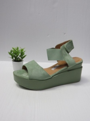 Sandały damskie na koturnie (36-41) B-9011 GREEN