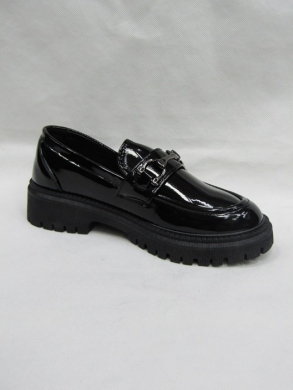 Mokasyny damskie na płaskim (36-41) 7201-12 BLACK