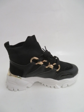 Sneakersy damskie wysokie (36-41) F051 BLACK