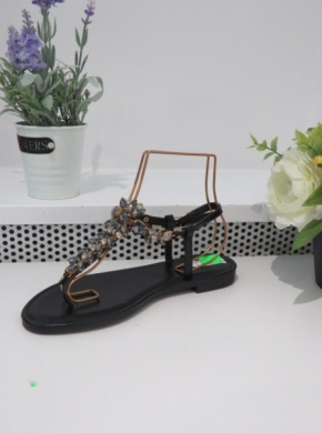 Sandały damskie na płaskim (36-41) 5095 BLACK