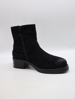 Botki damskie ocieplane na obcasie (36-41) A-917 BLACK