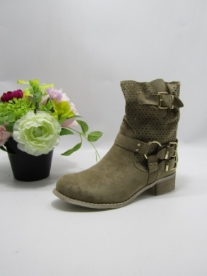 Botki damskie na płaskim (36-41) 9636A KHAKI