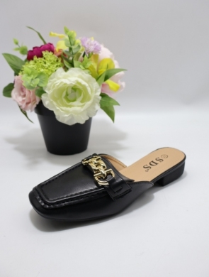 Klapki damskie na płaskim (36-41) 9718 BLACK