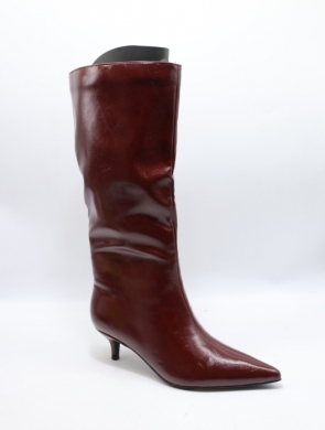 Kozaki damskie na szpilce (36-41) BE-685 WINE