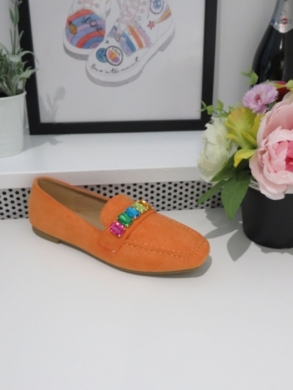 Mokasyny damskie na płaskim (36-41) 7972 ORANGE