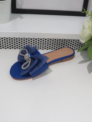 Klapki damskie na płaskim (36-41) 5066 BLUE