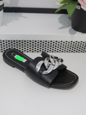 Klapki damskie na płaskim (36-41) 55-116 BLACK