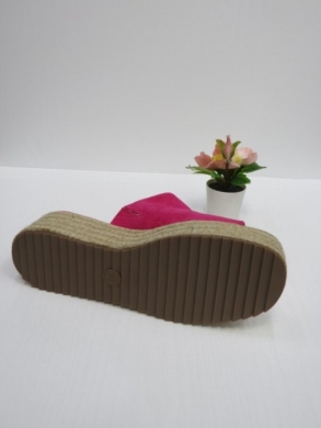 Klapki damskie na koturnie (36-41) 5937 FUXIA