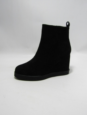 Botki damskie na koturnie (36-41) 00-2 BLACK