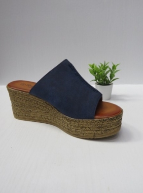 Klapki damskie na koturnie (36-41) 4014 NAVY