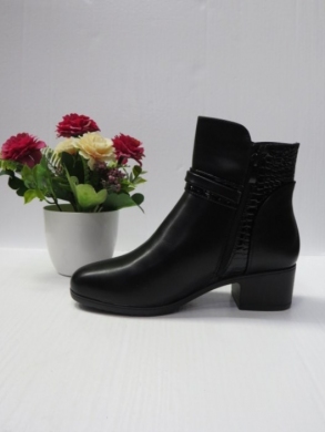 Botki damskie ocieplane na obcasie (36-41) 3113 BLACK