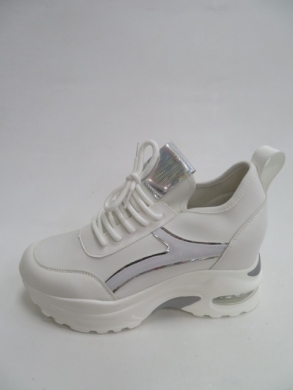 Buty sportowe damskie na koturnie (36-41) 123 WHITE