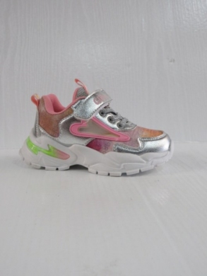 Buty sportowe dziewczęce (27-32) E86 SILVER/PINK