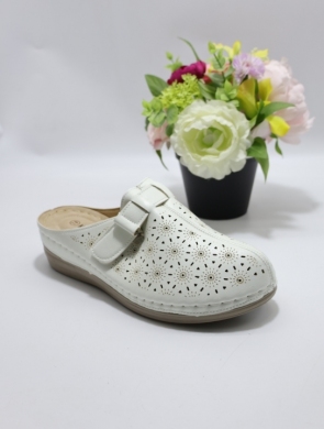 Klapki damskie na koturnie (36-42) 5829-2 WHITE