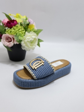 Klapki damskie na płaskim (36-41) D2135 BLUE