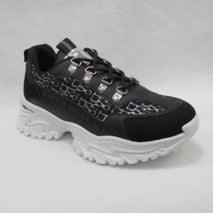 Buty sportowe damskie na płaskim (36-41) AB967 BLACK