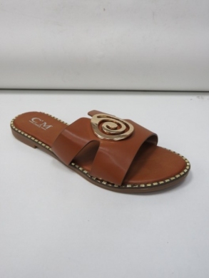 Klapki damskie na płaskim (36-41) 5126 CAMEL