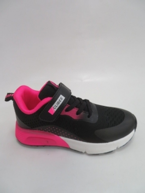 Buty sportowe dziewczęce (31-36) F28-1 BLACK/PEACH