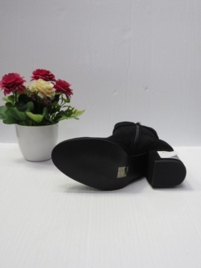 Botki damskie ocieplane na obcasie (36-41) 168-531 BLACK