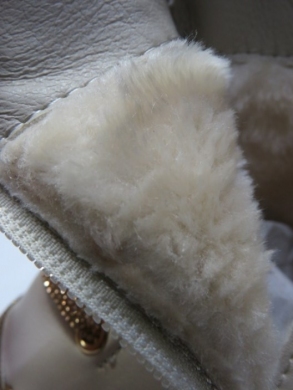Botki damskie ocieplane na obcasie (36-41) 782-1 BEIGE