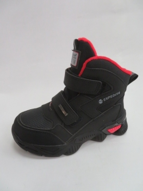 Botki chłopięce jesienne (26-31) P649 BLACK/RED