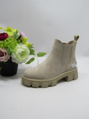 Botki damskie na płaskim (36-41) DE323S BEIGE