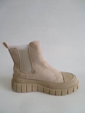 Botki damskie jesienne na płaskim (36-41) BK648 BEIGE