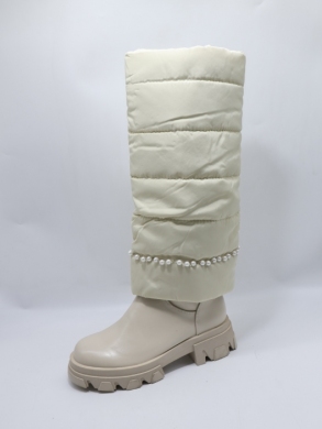 Kozaki damskie ocieplane na płaskim (36-41) K325 BEIGE