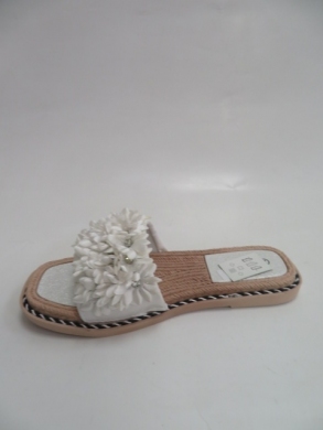 Klapki damskie na płaskim (36-41) LS106 WHITE