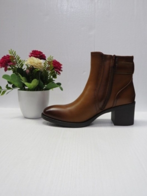 Botki damskie ocieplane na obcasie (36-41) 1356 BROWN