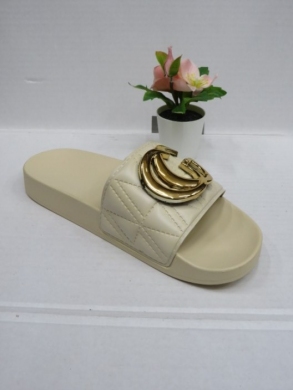 Klapki damskie na płaskim (37-41) 3308-3 BEIGE