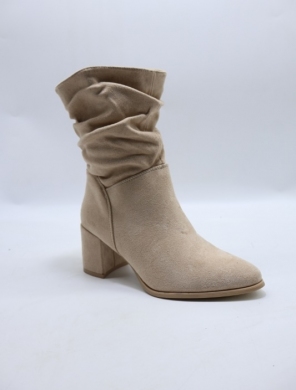 Botki damskie ocieplane na obcasie (36-41) HQ339 BEIGE