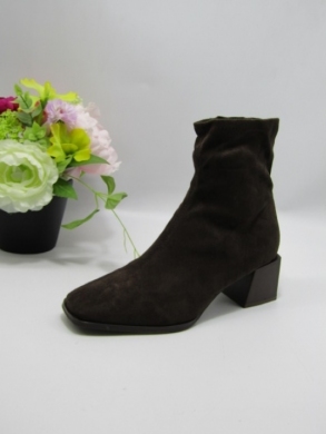 Botki damskie na obcasie (36-41) 9569A-1 BROWN