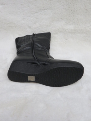 Kozaki damskie ocieplane na koturnie (36-41) 88330-61 BLACK