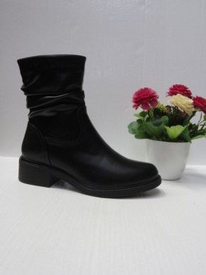 Botki damskie ocieplane na płaskim (36-41) 50211-1 BLACK