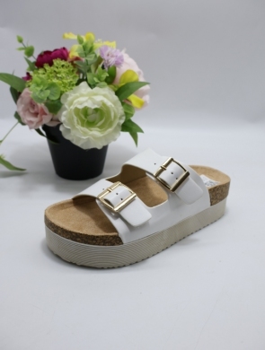 Klapki damskie na płaskim (36-41) LS331 WHITE