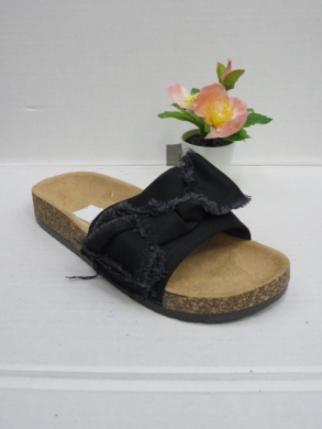 Klapki damskie na płaskim (36-41) LE-500 BLACK