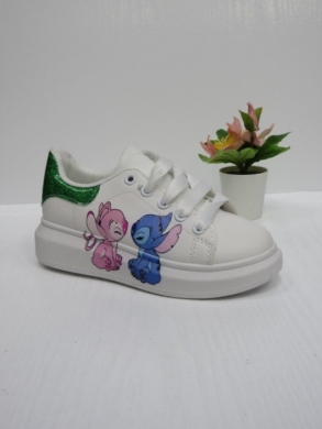 Buty sportowe dziewczęce (30-35) 907-6 WHITE/GREEN