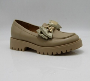 Mokasyny damskie na koturnie (36-41) FN658 KHAKI