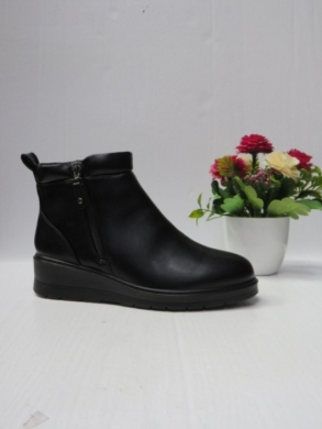 Botki damskie ocieplane na koturnie (36-41) 196 BLACK
