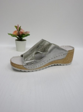 Klapki damskie na koturnie (36-41) 0109 SILVER